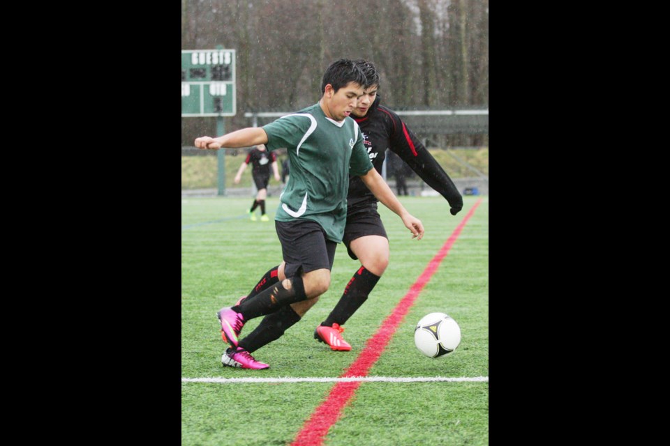 01-11-2014 South Burnaby Soccer team vs North Van at Burnaby Lake Sports Complex field number 1. photo Lisa King