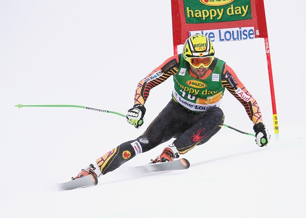 North Vancouver native Manuel Osborne-Paradis carves a turn during a World Cup race held earlier this season in Lake Louise, Alta. Manny and the rest of the Canadian team are gearing up for next month’s Olympic Games in Sochi, Russia.