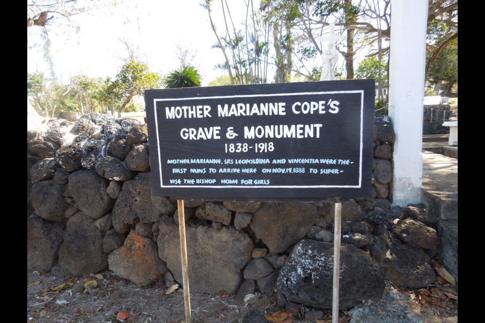 The entrance to the monument dedicated to Mother Marianne at Kalaupapa on the Hawaiian island of Molokai. Photograph by: Sandra Thomas