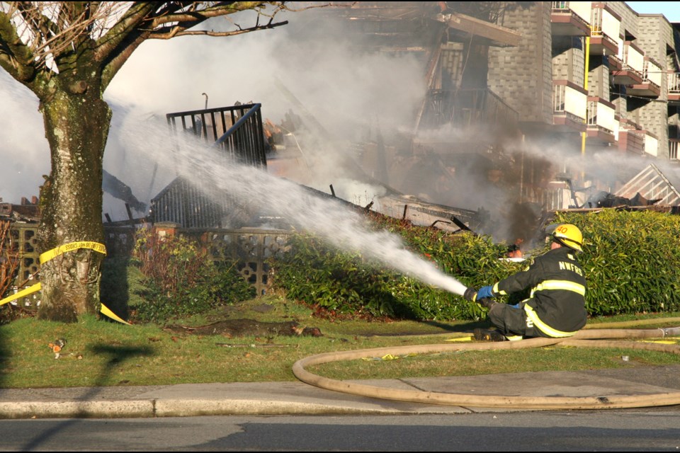 A fire gutted a New Westminster apartment building Jan. 31, leaving dozens without homes.