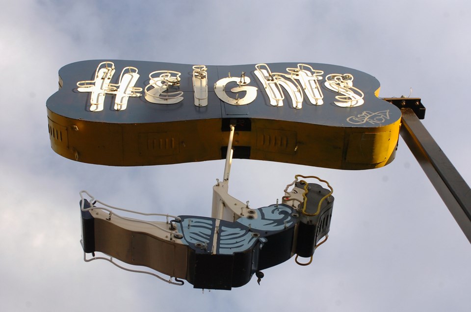 Heights sign