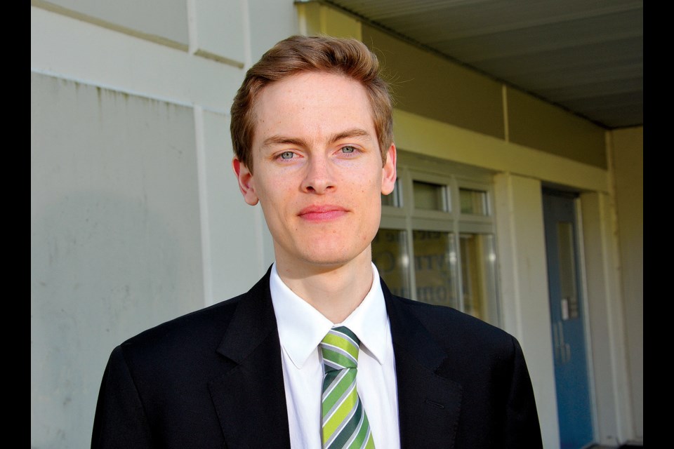 Wyatt Tessari is considering running in the next civic election in Burnaby under the Green Party banner.