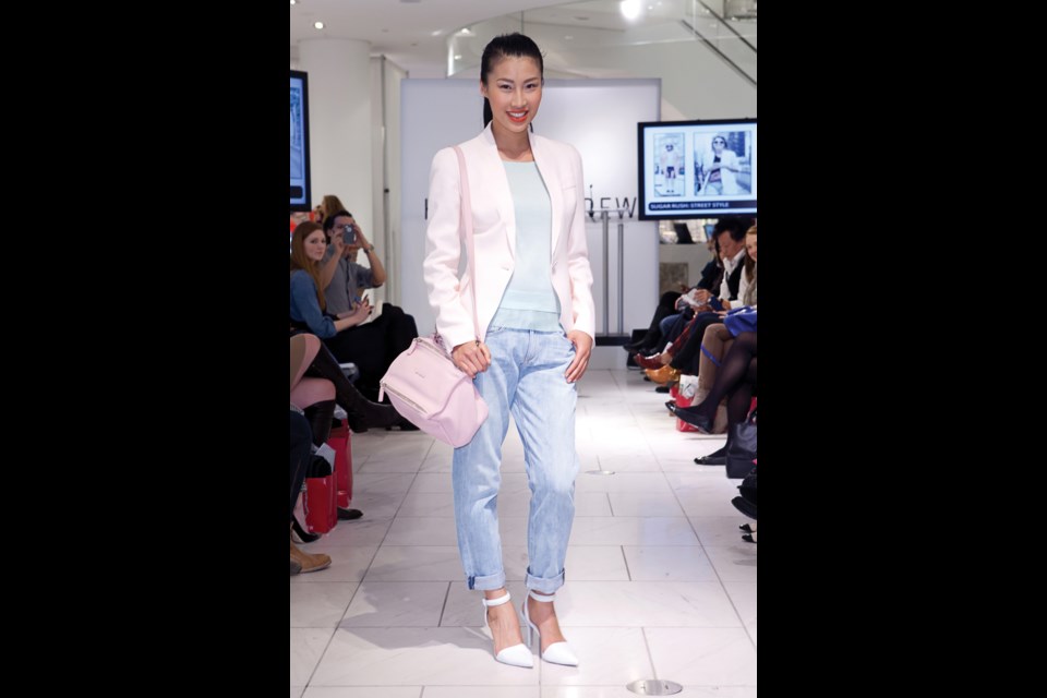 Models wore girlie pastels, black-and-white prints and bold patterns at a recent spring 2014 fashion presentation at Holt Renfrew in downtown Vancouver.
