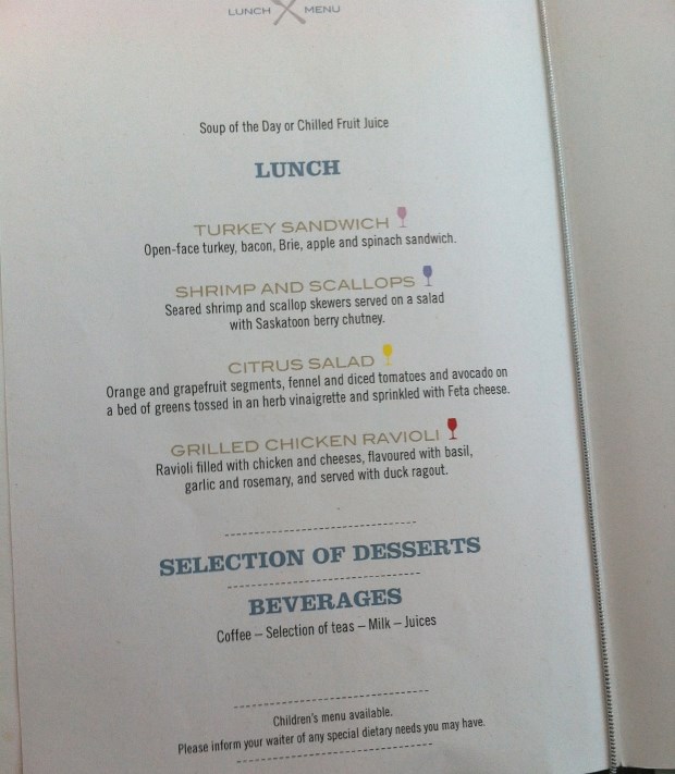 The Canadian - a lunch menu