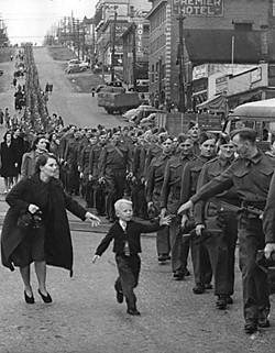 The City of New Westminster is celebrating the 75th anniversary of the Wait for Me Daddy photograph on Oct. 3 at Anvil Centre and Hyack Square. Last October, the city unveiled the Wait for Me, Daddy sculpture in Hyack Square.