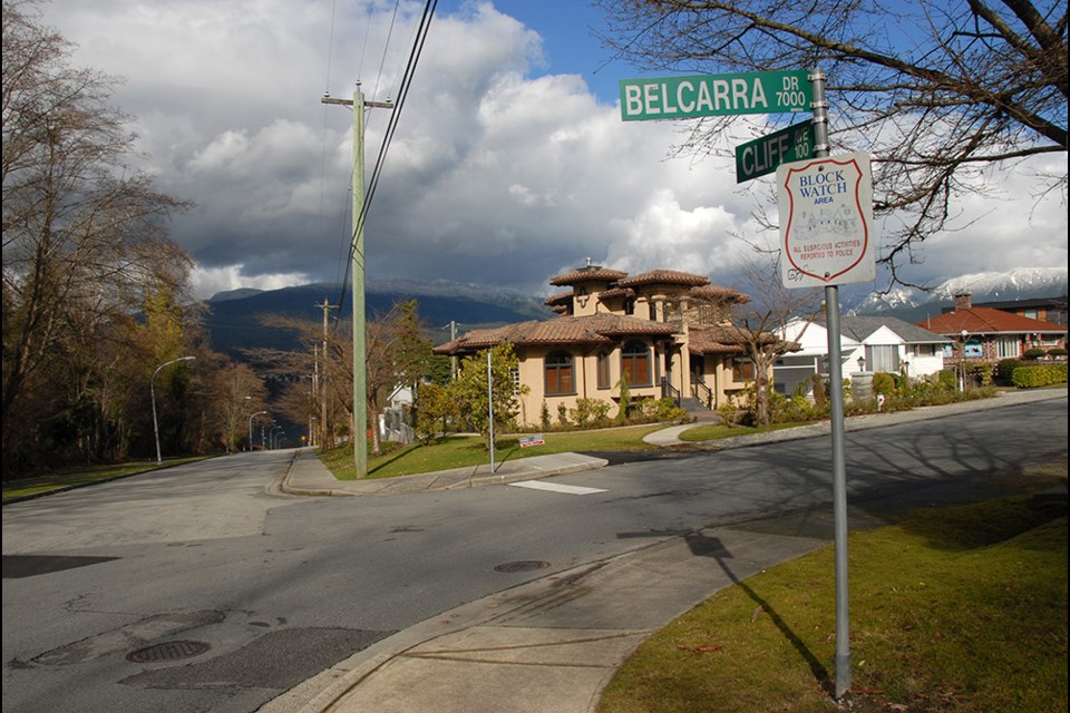 While Kinder Morgan now prefers the alternate pipeline routing option in the south of the city, it's not clear which route the line will take in the Westridge neighbourhood in north Burnaby. The line could come down the western side of Cliff Avenue, seen in this photo.