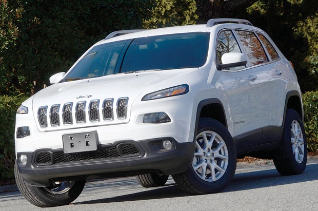 The new Jeep Cherokee's front design is generating a lot of jokes, but behind those squinting eyes is an excellent off-roader matched to a well-designed interior. It is available at Destination Chrysler in North Vancouver.