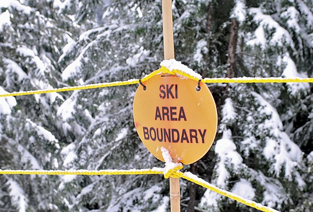 out of bounds sign