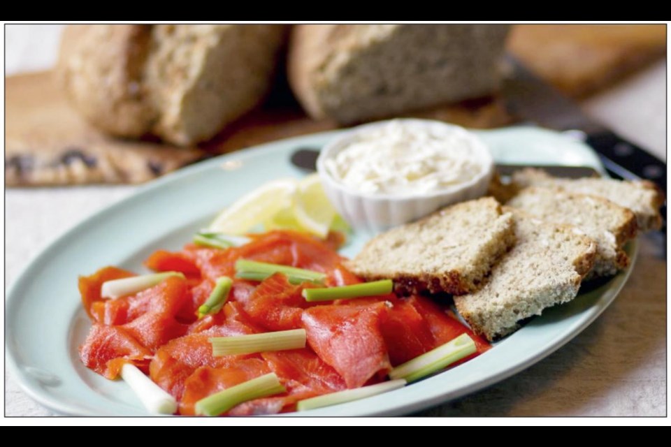To honour The Fighter, combine soda bread with smoked salmon and scallions.