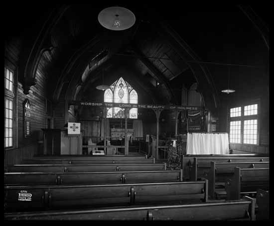 All Saints Anglican Church interior in 1918. Photographer/Studio: Dominion Photo Co. VPL Accession Number: 20532