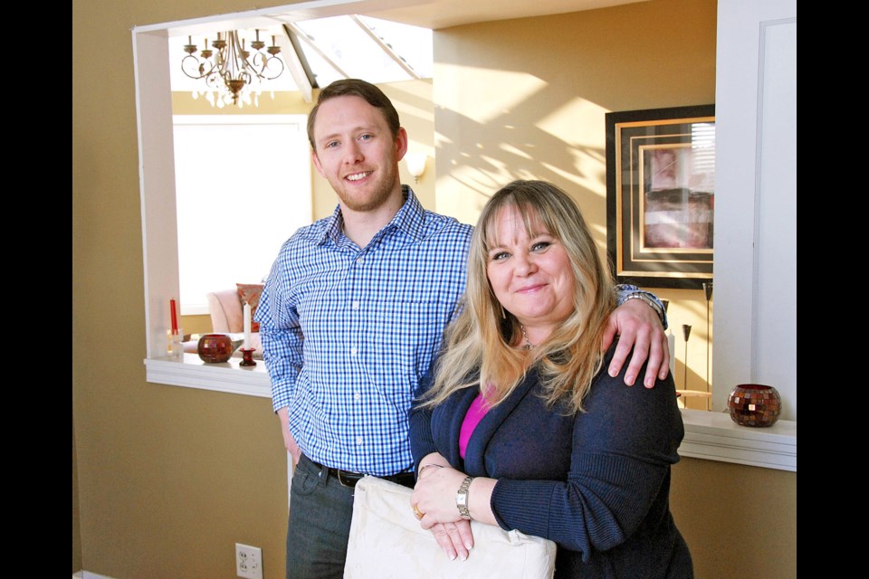 Family ties: RE/MAX Advantage Realty co-owner and real estate agent Alison Hazelwood, right, brought son Jay Hazelwood onto her team a couple of years ago. She is one of a handful of established New West real estate agents whose child is following a parent into the business.