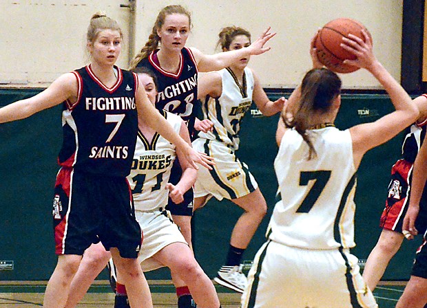The Windsor Dukes and STA Fighting Saints battled all year in senior girls AA basketball. The rivalry culminated in Saturday's provincial final which the Dukes won in overtime.