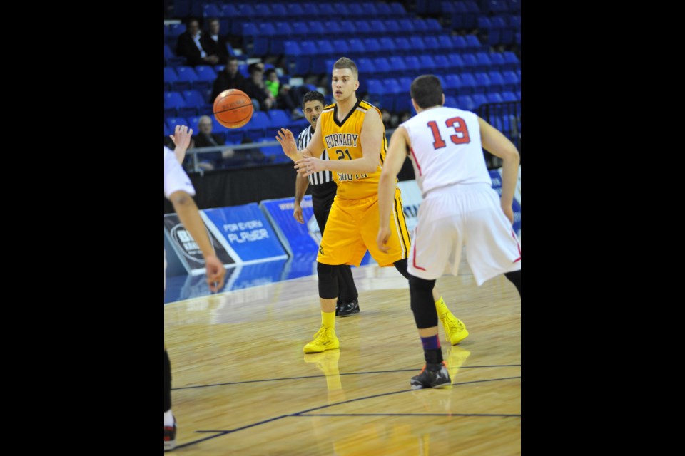 Bby South Rebels vs. Claremont in opening day of the BC high school 4A boys basketball championships at the Langley Events centre