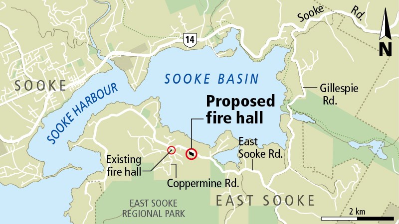 Proposed East Sooke fire hall location