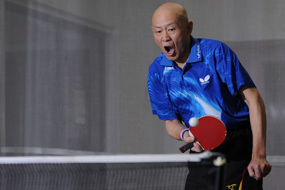 Tong Zhi Guo has played table tennis for 50 years. He plays everyday at the Langara YMCA. Photograph by: Dan Toulgoet