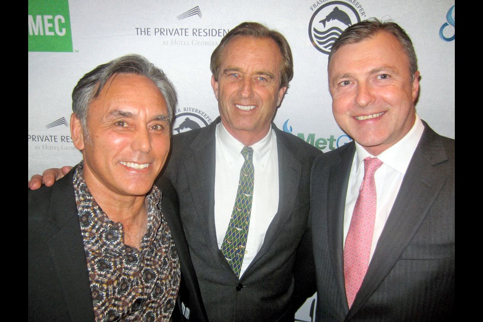 Delta Land Development’s Bruce Langereis, left, and Rosewood Hotel Georgia’s Bernhard Wimmer hosted acclaimed environmentalist Bobby Kennedy Jr. following his GLOBE remarks on clean capitalism.