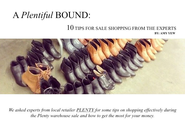 Tips for sale shopping