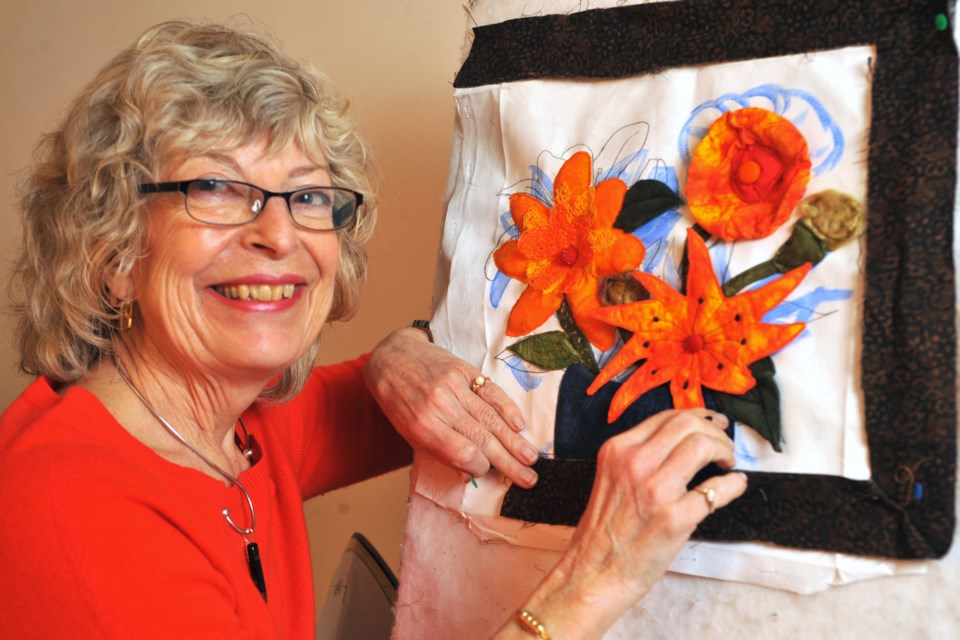 Colours of spring: Valerie McRae is a fabric artist and a member of the New West Artists group - and the subject of this week's Fill in the Blanks profile.