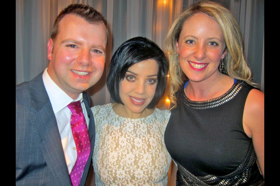 Chairs Rob and Richelle Akimow flanked rocker Bif Naked at the Nite of Hope fundraiser. Over $180,000 was raised for a new ultrasound unit at Richmond Hospital’s breast screening centre.