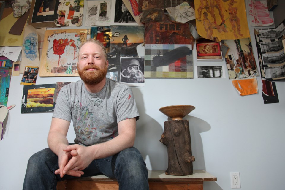 Artist Nolan Drew is welcoming people to attend his solo show this weekend.