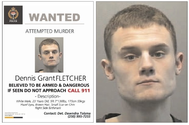 Dennis Grant Fletcher, who is wanted by police in their investigation of a Feb. 25, 2013 shooting outside a downtown Victoria nightclub.