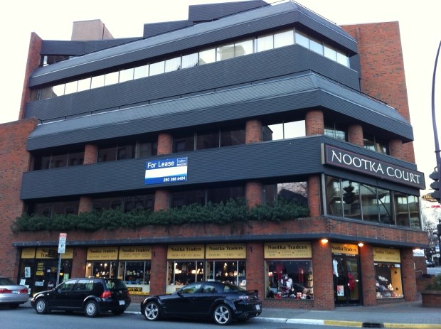 Nootka Court building in downtown Victoria.