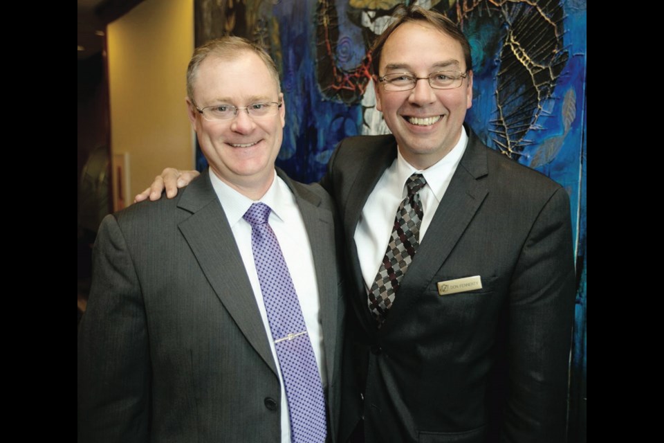 Dave Cowen, general manager of The Butchart Gardens, and Don Fennerty, general manager of the Fairmont Empress hotel.