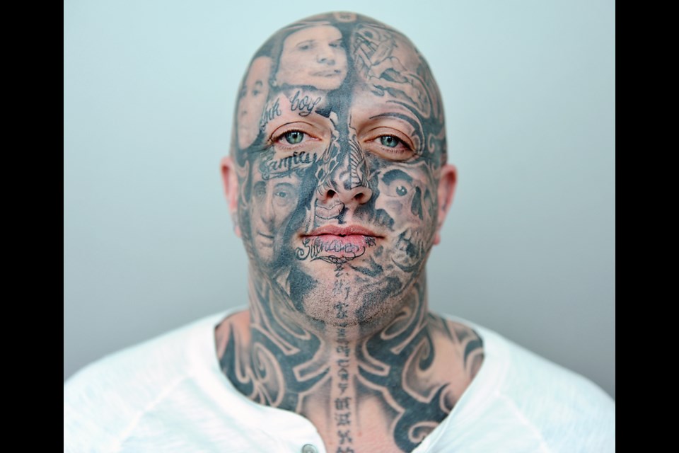 Jody Blakeway aka ‘Inkboy’ was one of the many who attended the sixth annual Vancouver Tattoo and Culture Show at the Vancouver Convention Centre this past weekend. Blakeway said he doesn’t have much bare real estate on his body. Photograph by: Rebecca Blissett