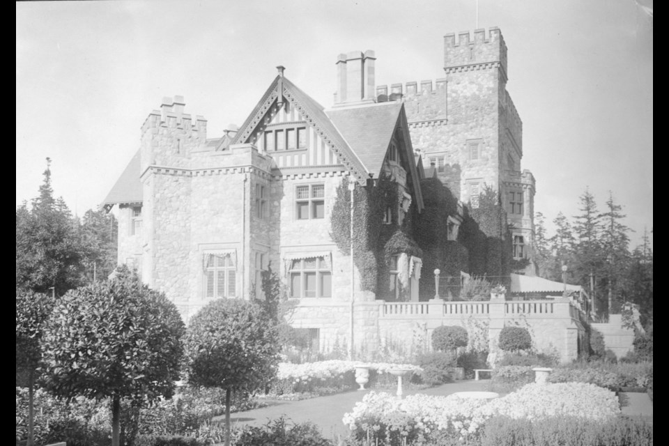 A view of Hatley Castle from the Italian Garden.