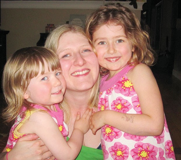 Melissa Preddy with daughters Alexa and Clara.