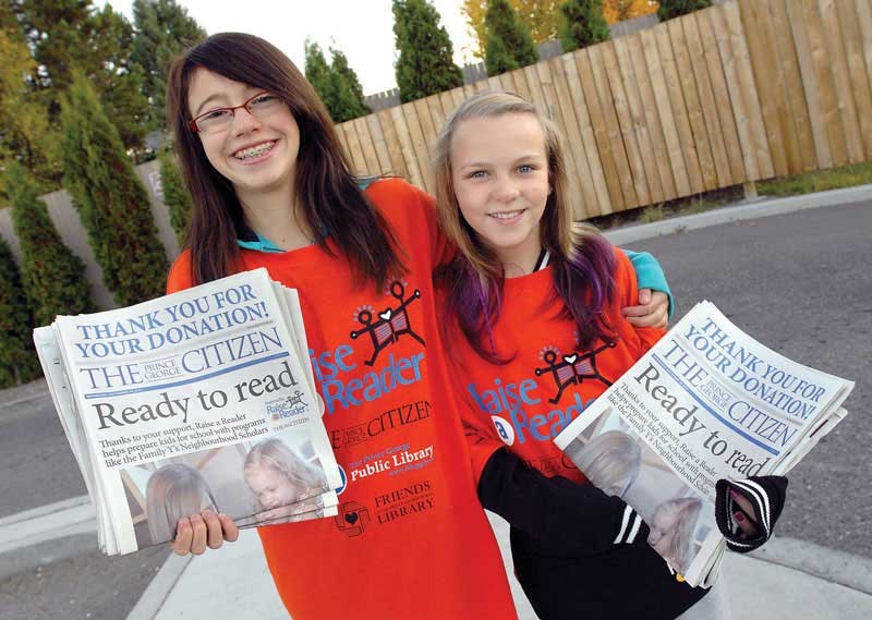 Harwin elementary students  Sydney Alexander, 12, and Gemma Marchand, 12 at the 15th Avenue Tim Horton's. Citizen photos  by Brent Braaten