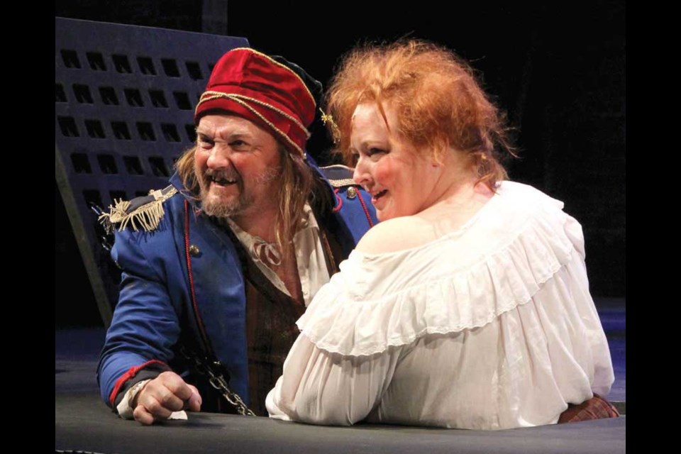 Gary Chappel is Thenardier, the innkeeper and Robin Norman is Madame Thenardier.