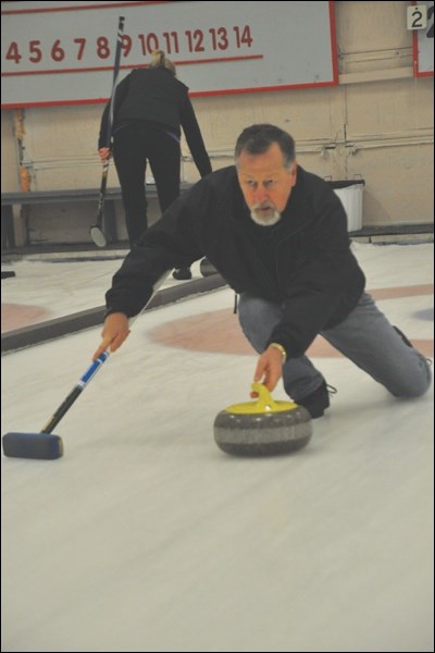 Mayor Rob Kirkham captained one of the 12 teams participating in the bonspiel.