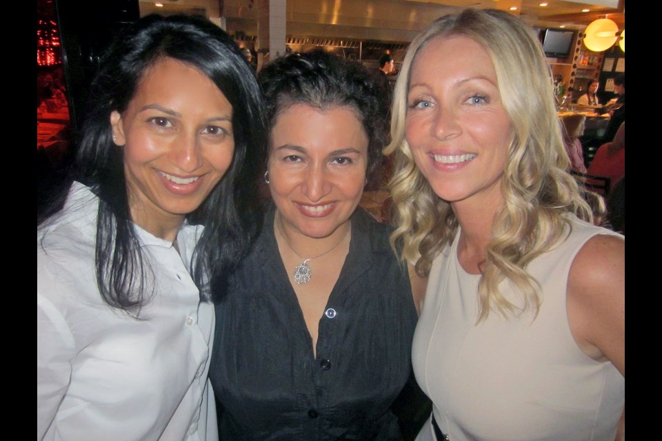 Vancouver moms, from left, Vandana Varshney, Heidi Coglon and Saeedeh Salem lent their support to help single moms in need at the Cause We Care power lunch.