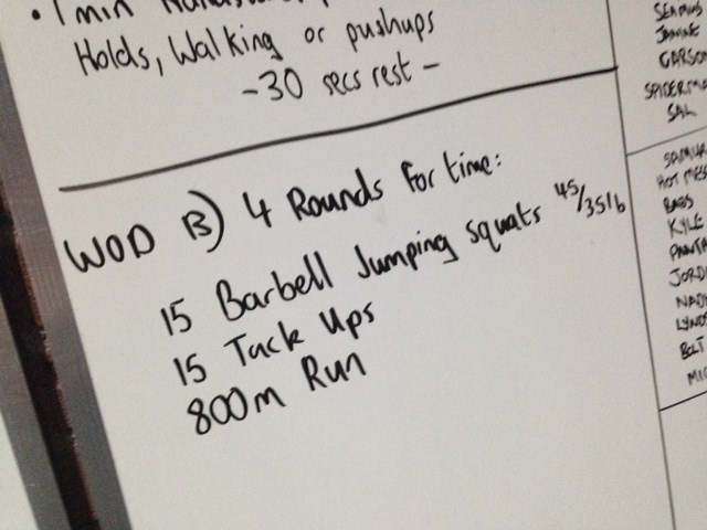 crossfit white board