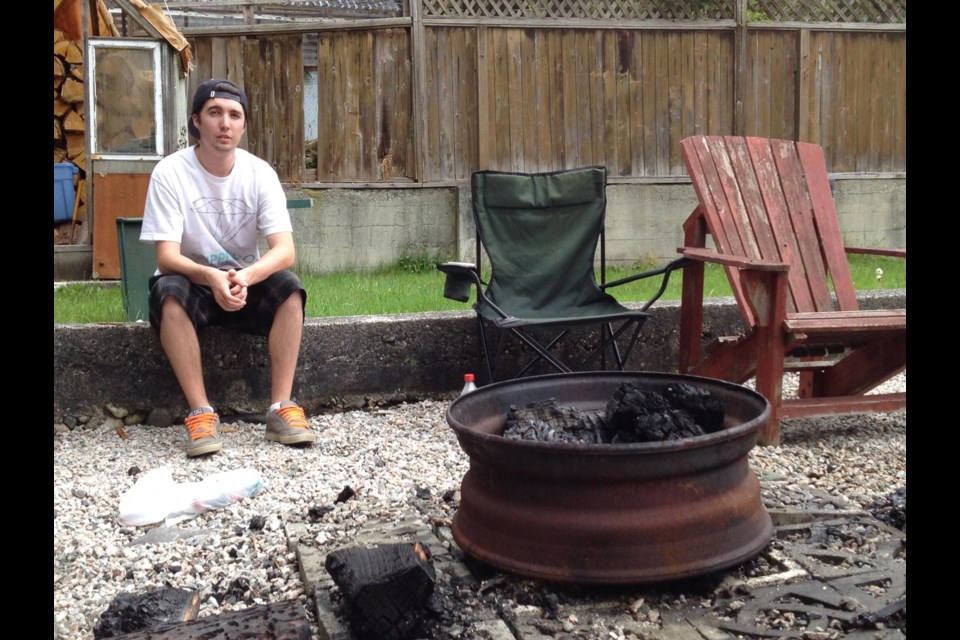 Burned: Four people were badly burned on Wednesday night when a camp fire in Sid Bottomley's backyard exploded. Two of the victims suffered third degree burns and are expected to remain in the hospital for at least a week.