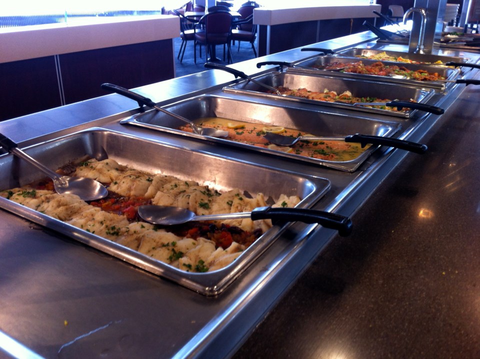 The Pacific Buffet's lunchtime hot dishes.