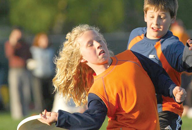 Cole Keffer in his younger days. Keffer led the Sutherland ultimate team to gold at the provincial ultimate championships held at UBC Saturday and Sunday. He is one of five players on the team who started playing the sport together in Grade 2. photo supplied