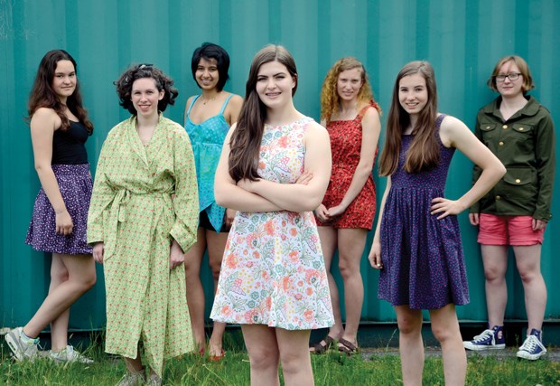 Sentinel secondary textiles students Julia Seeliger, Shaney Kille, Jenna Dhanani, Gabrielle Pace, Fineen Davis, Alison Horne, Natalie Booth and their classmates presented a year-end fashion show in the school gymnasium on May 15.