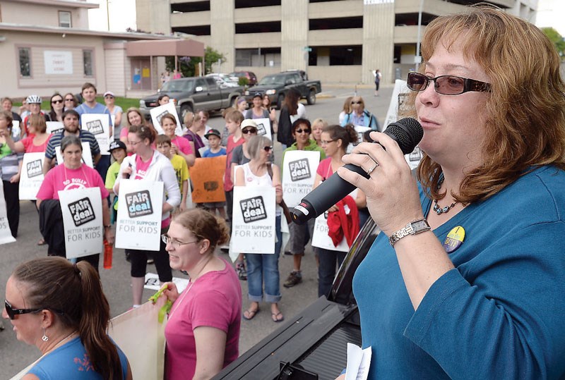 teacher on picket lines