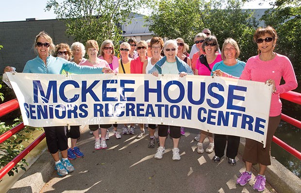 Seniors Week kicked off Monday morning at both the McKee Seniors’ Recreation Centre in Ladner and KinVillage Community Centre in Tsawwassen. McKee members took a walk around town before taking part in a fitness class.