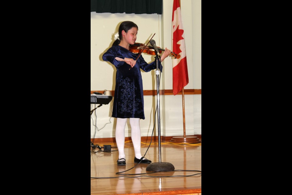 Ella Yu, 10, placed third in the Blind Beginnings Has Talent show.