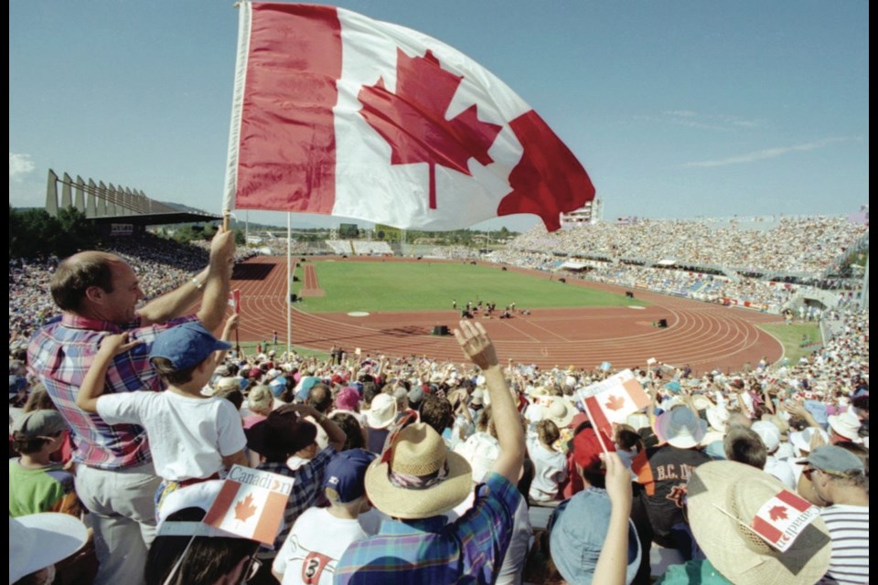 Opening ceremony of the Commonwealth Games at Centennial Stadium, Aug. 18, 1994