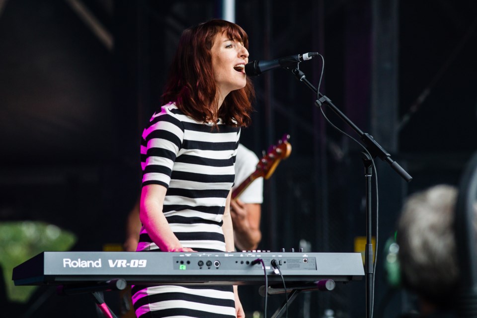 Vancouver singer/songwriter Hannah Georgas was one of the festival's mainstage acts, performing a 25-minute set that included her radio smash "Shortie."