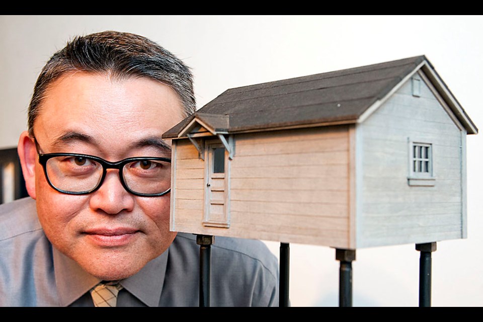 Steven Nunoda opens his new exhibit Ghostown at the Nikkei Centre.