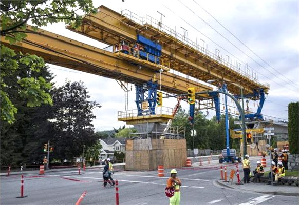 Evergreen SkyTrain construction
