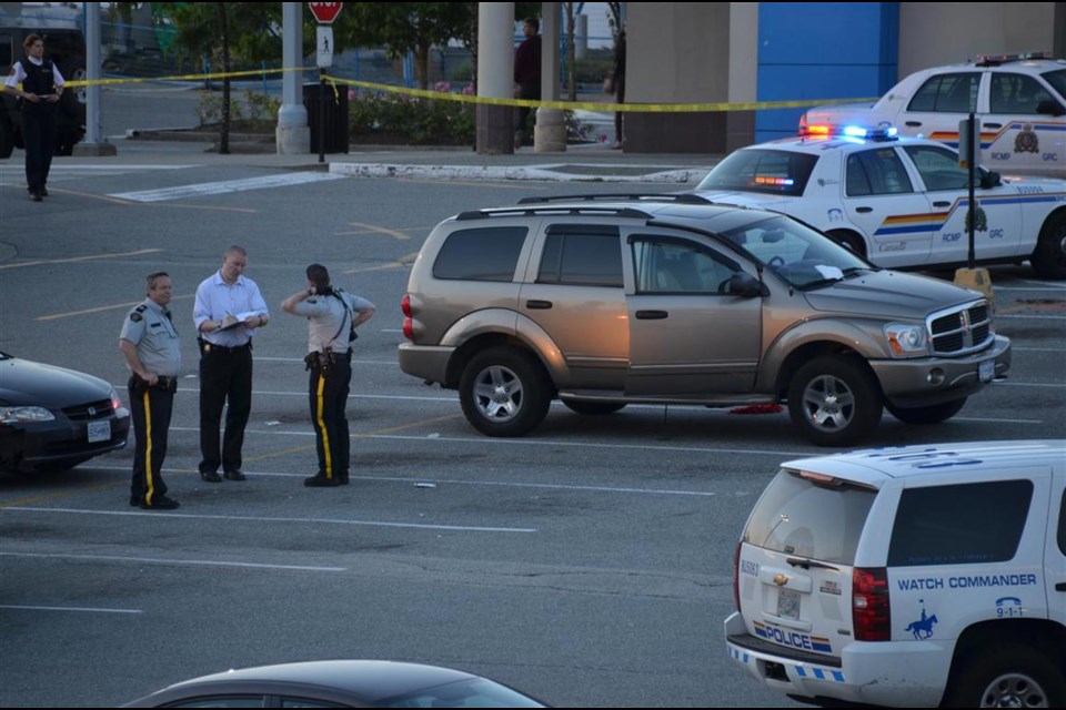 Investigating: Burnaby Mounties are investigating a shooting on Saturday at Brentwood Town Centre that sent one man to hospital with gunshot wounds to his arm and thigh.
