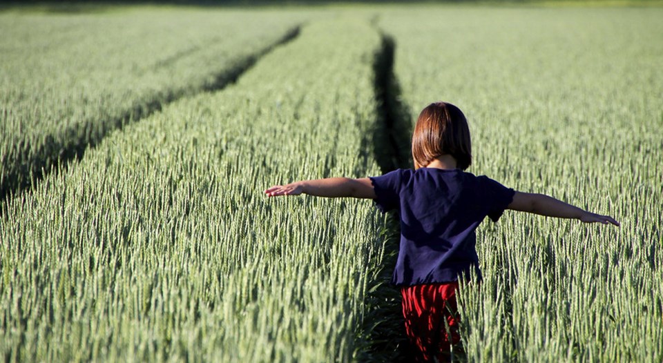 girl in field