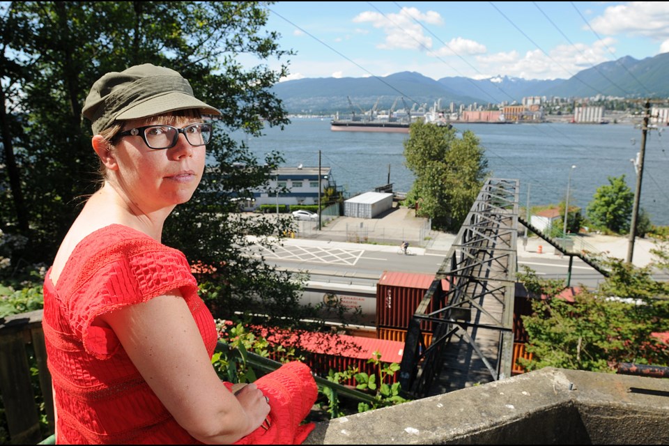 Kyla Kinzel, a longtime Hastings-Sunrise resident, has fond memories of the footbridge. Photo Dan Toulgoet