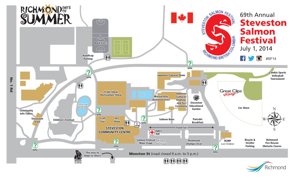 Steveston Salmon Festival grounds map